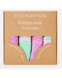 Stripe & Stare - Candy Floss Brights Knickers Pack Of Four - Lyst