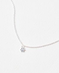 Oliver Bonas - Milo Paw Print Charm Pendant Necklace - Lyst