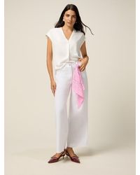 Oltre - Pantaloni Palazzo Con Bandana Donna, Taglia - Lyst