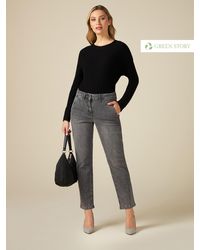 Oltre - Jeans chino grigi eco-friendly con borchiette - Lyst