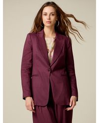 Oltre - Giacca Misto Lino Donna, Taglia - Lyst