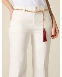 Oltre - Cintura A Catena Metallica Con Nappina Donna, Taglia - Lyst