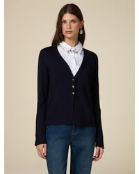 Oltre - Cardigan Corto Scollo A V Donna, Taglia - Lyst