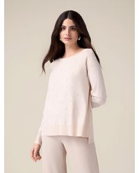Oltre - Maglia Misto Viscosa Con Applicazioni Donna, Taglia - Lyst
