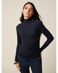 Oltre - Dolcevita Aderente Misto Viscosa Donna, Taglia - Lyst