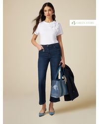 Oltre - Jeans flare con charm - Lyst