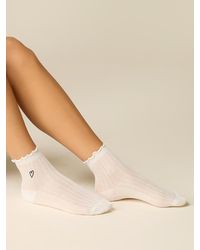 Oltre - Calzini Con Ricamo Donna, Taglia - Lyst