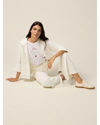 Oltre - Pantaloni Palazzo Con Micro Borchie Donna, Taglia - Lyst