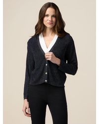 Oltre - Cardigan Lurex Con Bottoni Gioiello Donna, Taglia - Lyst