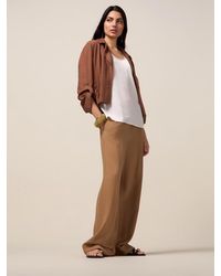 Oltre - Pantaloni Palazzo Fluidi Misto Viscosa Donna, Taglia - Lyst