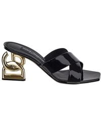 Dolce & Gabbana - Logo Heel Mules - Lyst
