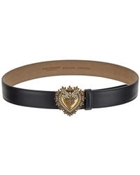 Dolce & Gabbana - Devotion Belt In Lux Leather - Lyst