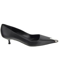 Alexander McQueen - Toe-cap Leather Heeled Courts - Lyst