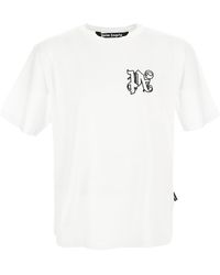 Palm Angels - Pa Monogram Embroidered T-shirt - Lyst