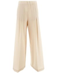 Semicouture - Wool Wide Trousers - Lyst