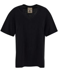 Semicouture - V-neck T-shirt - Lyst