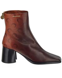 Marine Serre - Airbrushed Leather Ankle Boots - Lyst