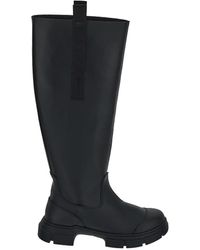 Ganni - Recycled Rubber Knee High Boots - Lyst