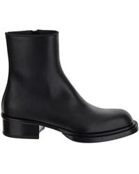 Alexander McQueen - Stack Chunky-sole Leather Ankle Boots - Lyst