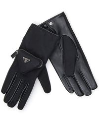 Prada Nylon Gloves - Black