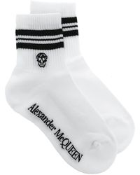 Alexander McQueen - Stripe Skull Sport Socks - Lyst