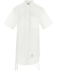 Thom Browne - Oversize Mini Shirt Dress - Lyst