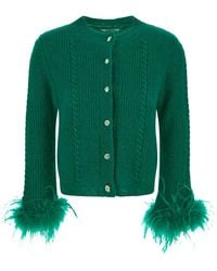 Vivetta Feather Knit Jumper - Green