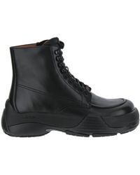Lanvin - Flash-x Bold Leather Lace-up Boots - Lyst