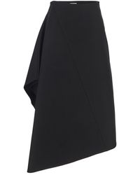 Bottega Veneta - Asymmetric Midi Skirt - Lyst