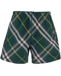 Burberry - Checked Swimshort - Lyst