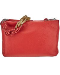 Gianni Chiarini Chain Top Handle Bag in Red | Lyst