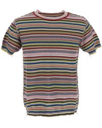 Maison Margiela - Stripe Knit T-shirt - Lyst