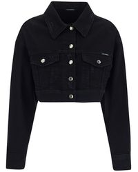 black short jean jacket