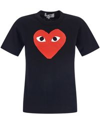 COMME DES GARÇONS PLAY - Red Heart Print T-shirt - Lyst