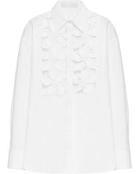 Valentino - Embroidered Compact Popeline Shirt - Lyst