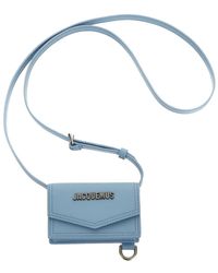 Jacquemus 'le Porte Azur' Strapped Pouch in Blue