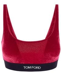 Tom Ford - Velvet Logo Bralette - Lyst