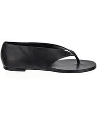 Courreges - Oblique Wedged Leather Sandals - Lyst