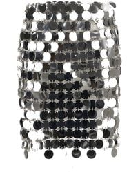 Rabanne - Sequin-embellished Mini Skirt - Lyst