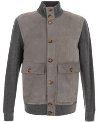 Brunello Cucinelli - Knit Outerwear Jacket - Lyst