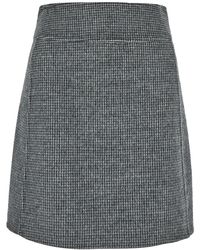 Max Mara - Checkered Mini Skirt - Lyst