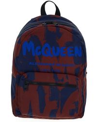 Alexander McQueen - Backpack In Printed Nylon - Lyst