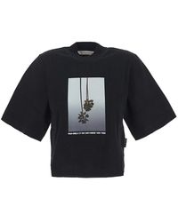 Palm Angels - Brand-print Cropped Cotton-jersey T-shirt - Lyst