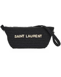 Saint Laurent - Raffia Shoulder Bag - Lyst