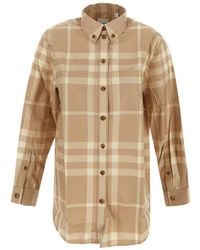 Burberry - Button-down Collar Check Shirt - Lyst
