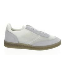 MM6 by Maison Martin Margiela - Suede-trim Low-top Sneakers - Lyst