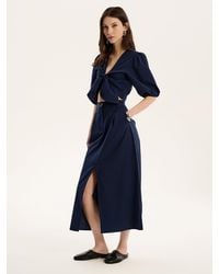 OMNES - A Line Midi Skirt - Lyst