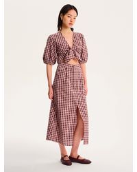 OMNES - Karina Gingham Top - Lyst