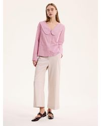 OMNES - Caitlin Oversized Collar Blouse - Lyst