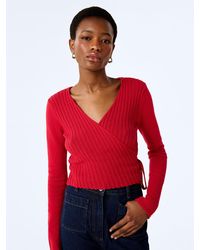OMNES - Soleil Knitted Wrap Top - Lyst